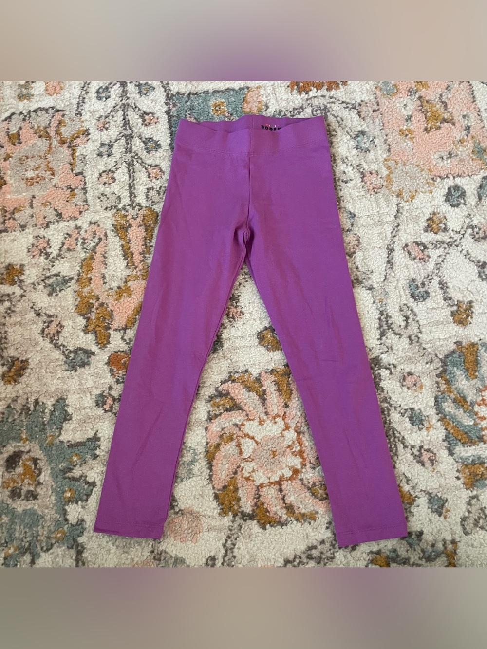 Mini Boden Bright Purple Girls' Stretch Leggings